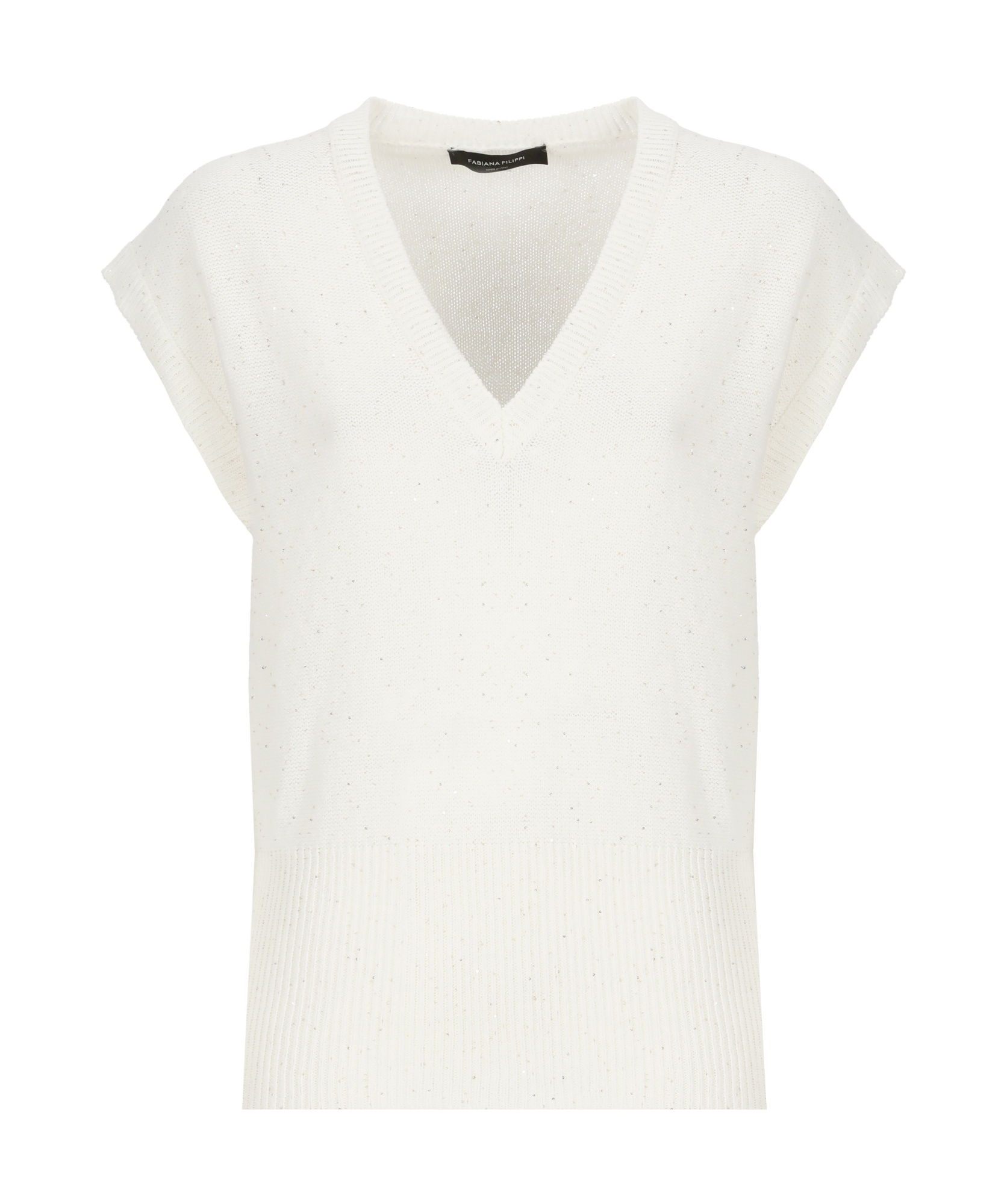 Fabiana Filippi Cotton And Linen Sweater In White