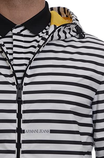 ARMANI JEANS STRIPED CASUAL JACKET