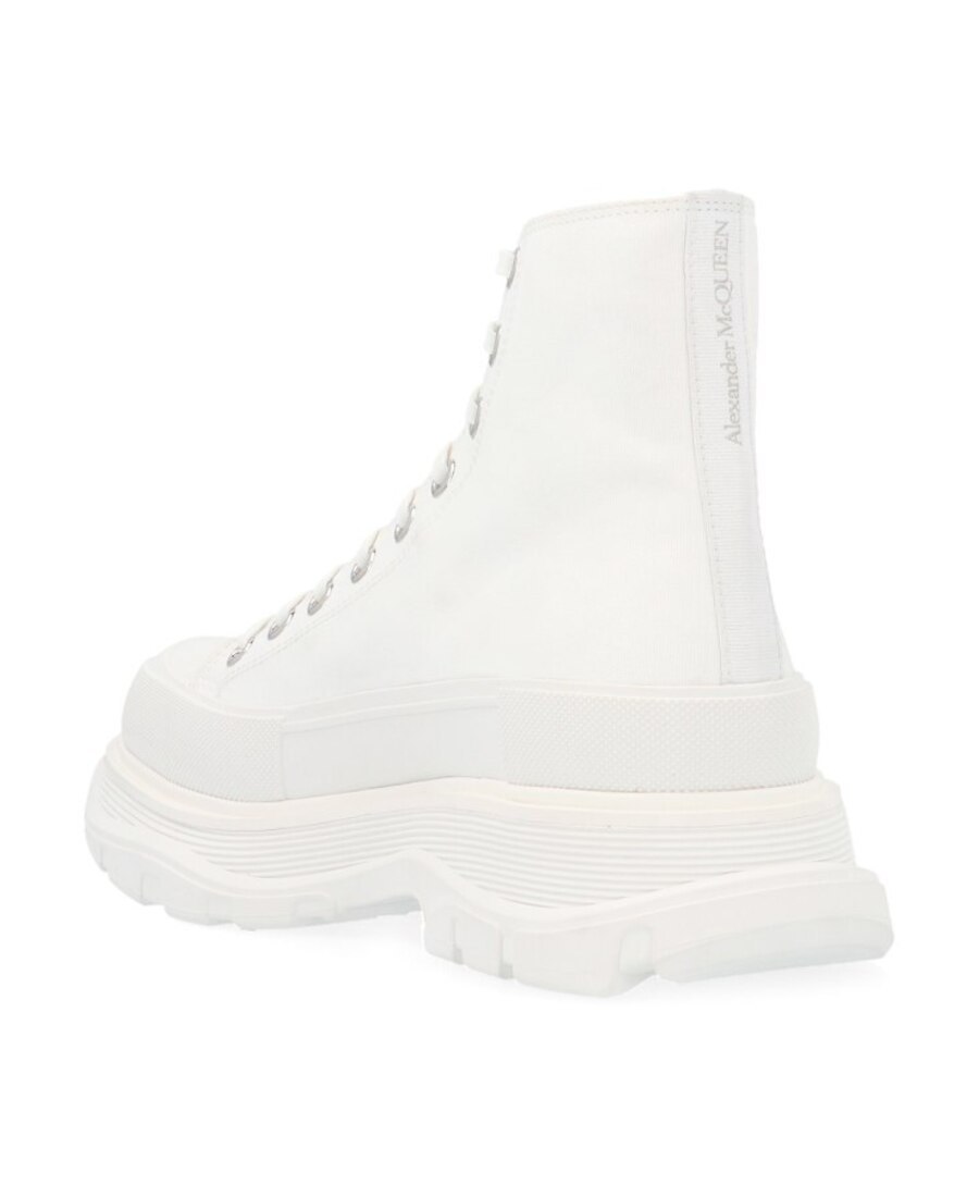 Alexander Mcqueen Tread Slick High Top Sneaker In White