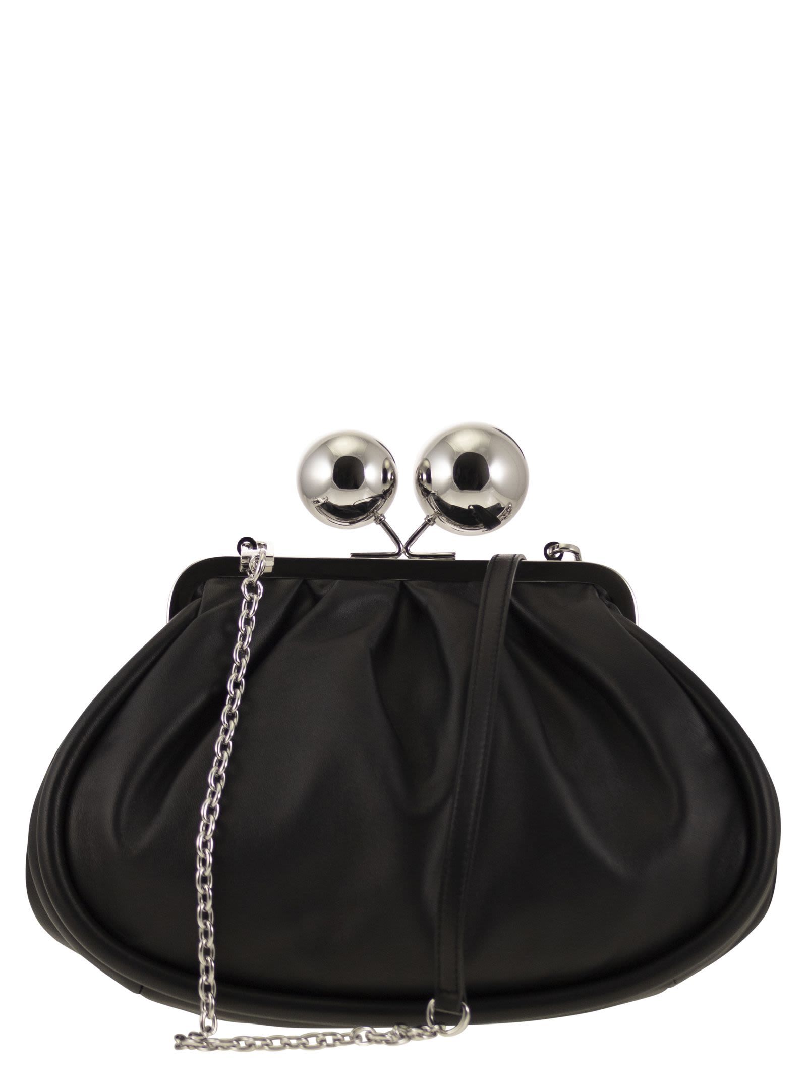 Weekend Max Mara Medium Chain Shoulder Bag In Black