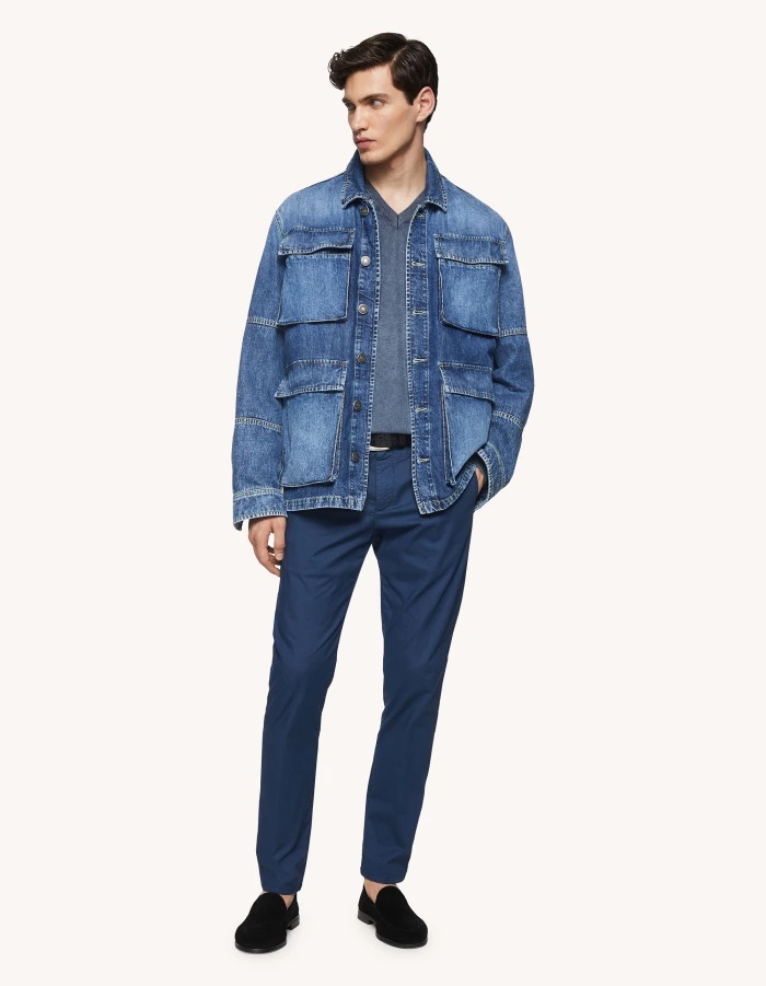 Dondup Belt Ring Casual Pants In Blue