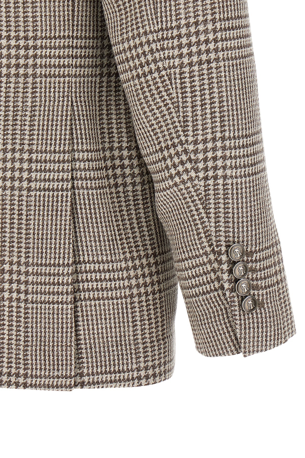Brunello Cucinelli Houndstooth Check Single-breasted Blazer In Multi