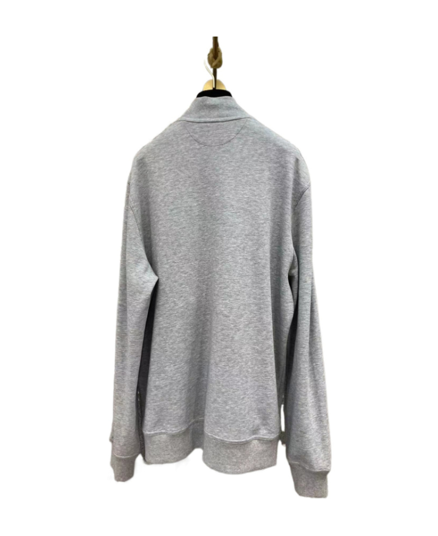 Brunello Cucinelli Zipper Long-sleeved Sweater In Gray