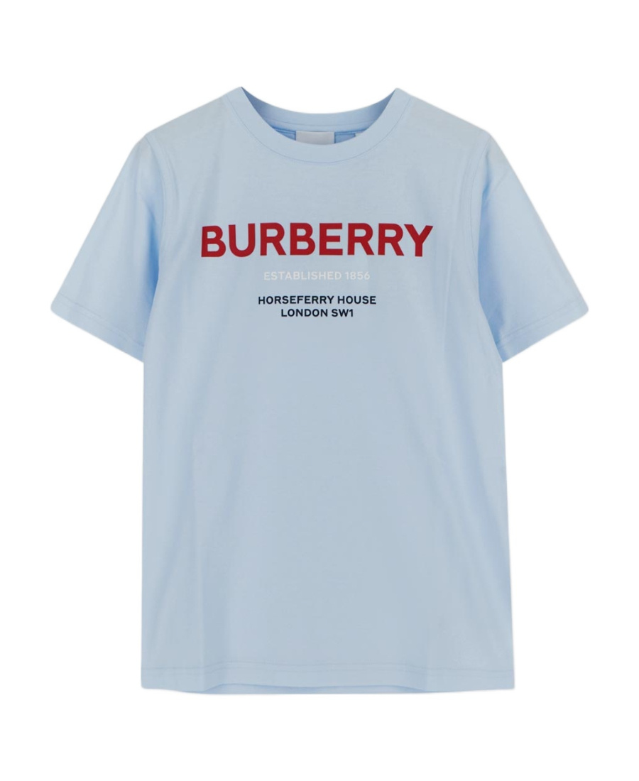 Burberry Kids' Horseferry-print Cotton T-shirt In Blue