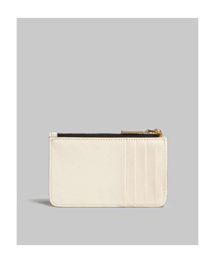 Marni Logo-print Leather Card Case In White