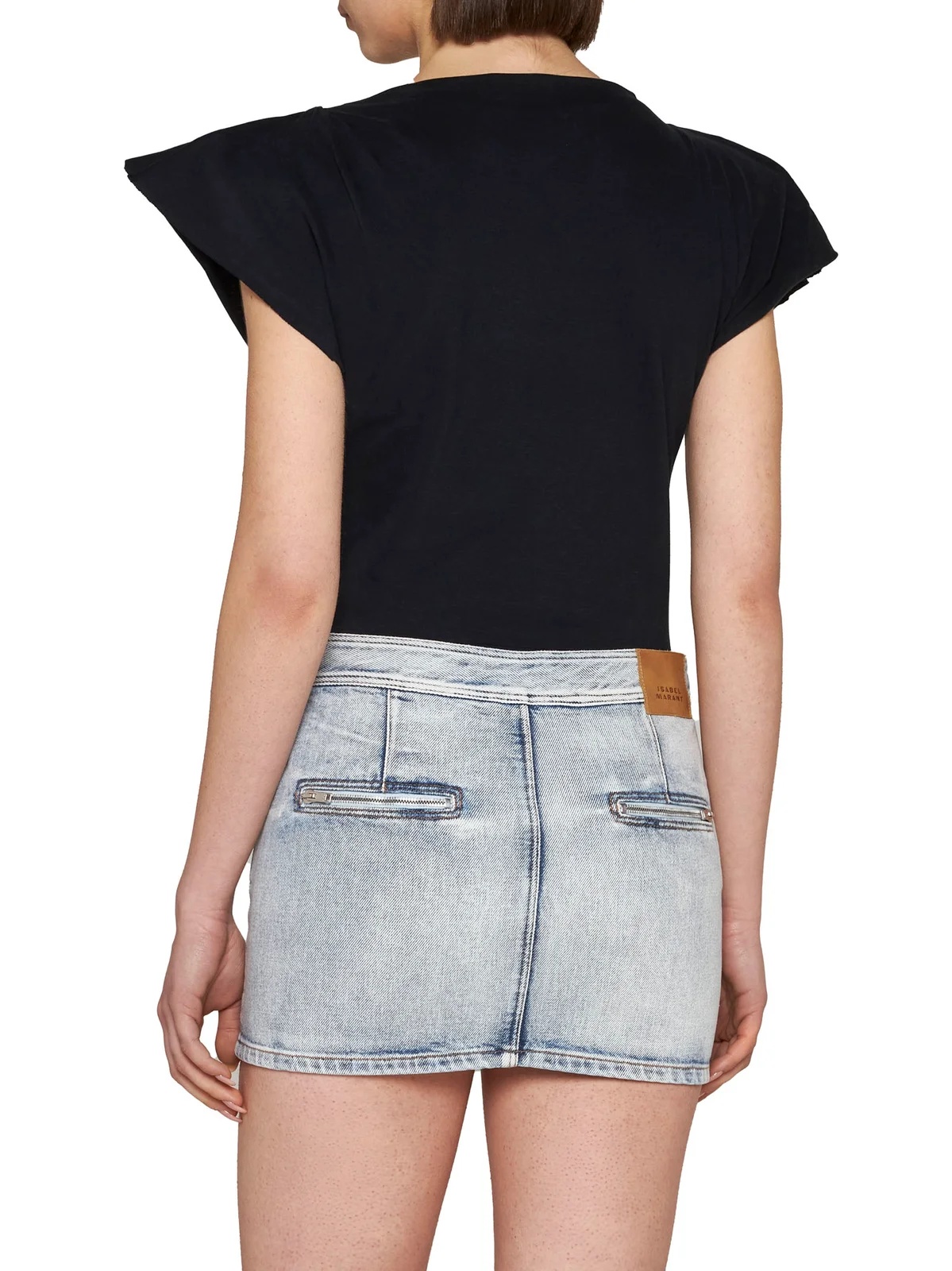 ISABEL MARANT ZIP-UP MINI DENIM SKIRT