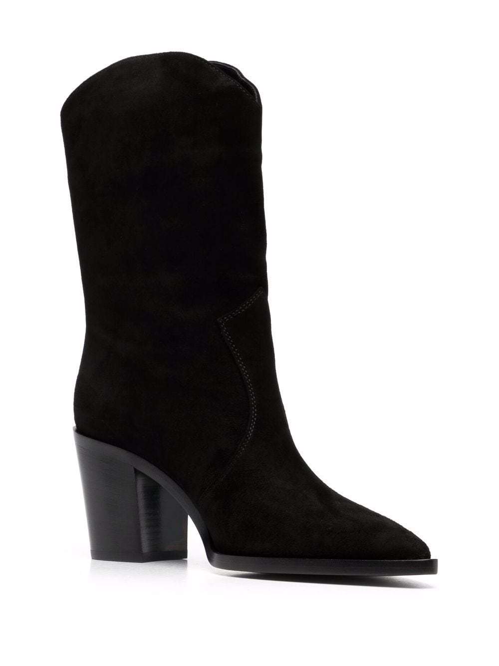 Gianvito Rossi Denver Suede Ankle Boots In Black