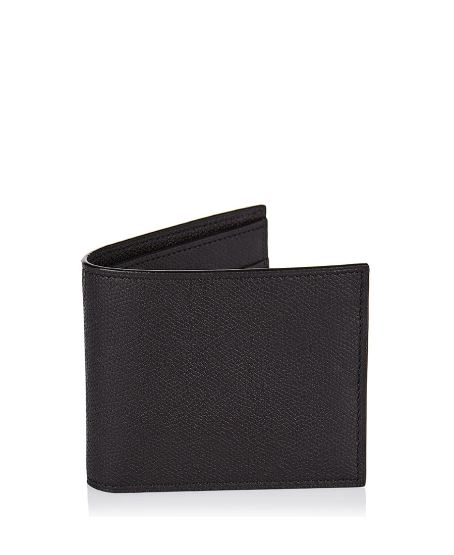 Valextra Smooth Square Wallet In Black