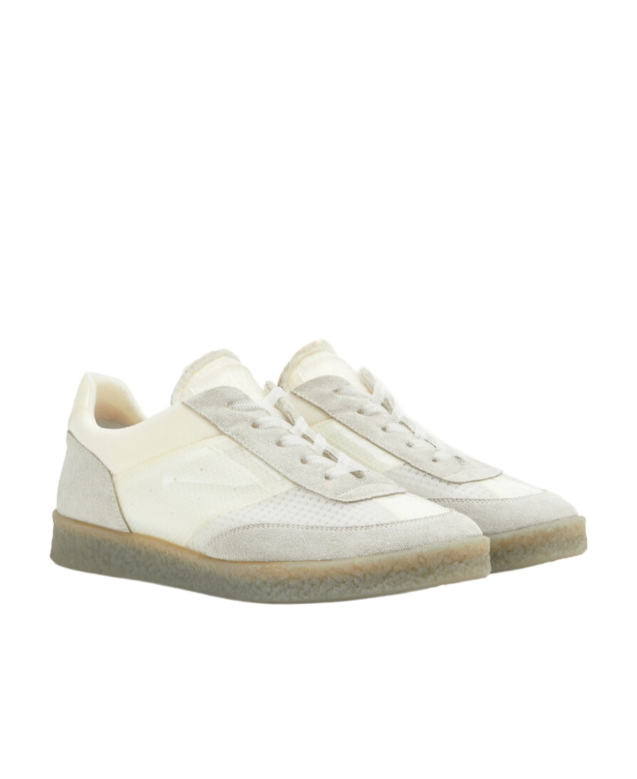 Mm6 Maison Margiela Colourblock Panelled Sneakers In White