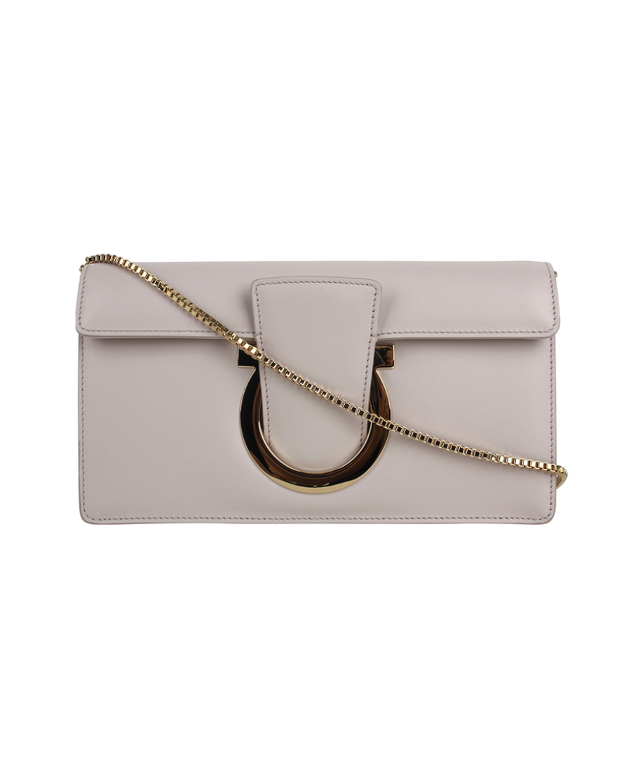 FERRAGAMO FLIP OPEN AND CLOSE SINGLE SHOULDER BAG