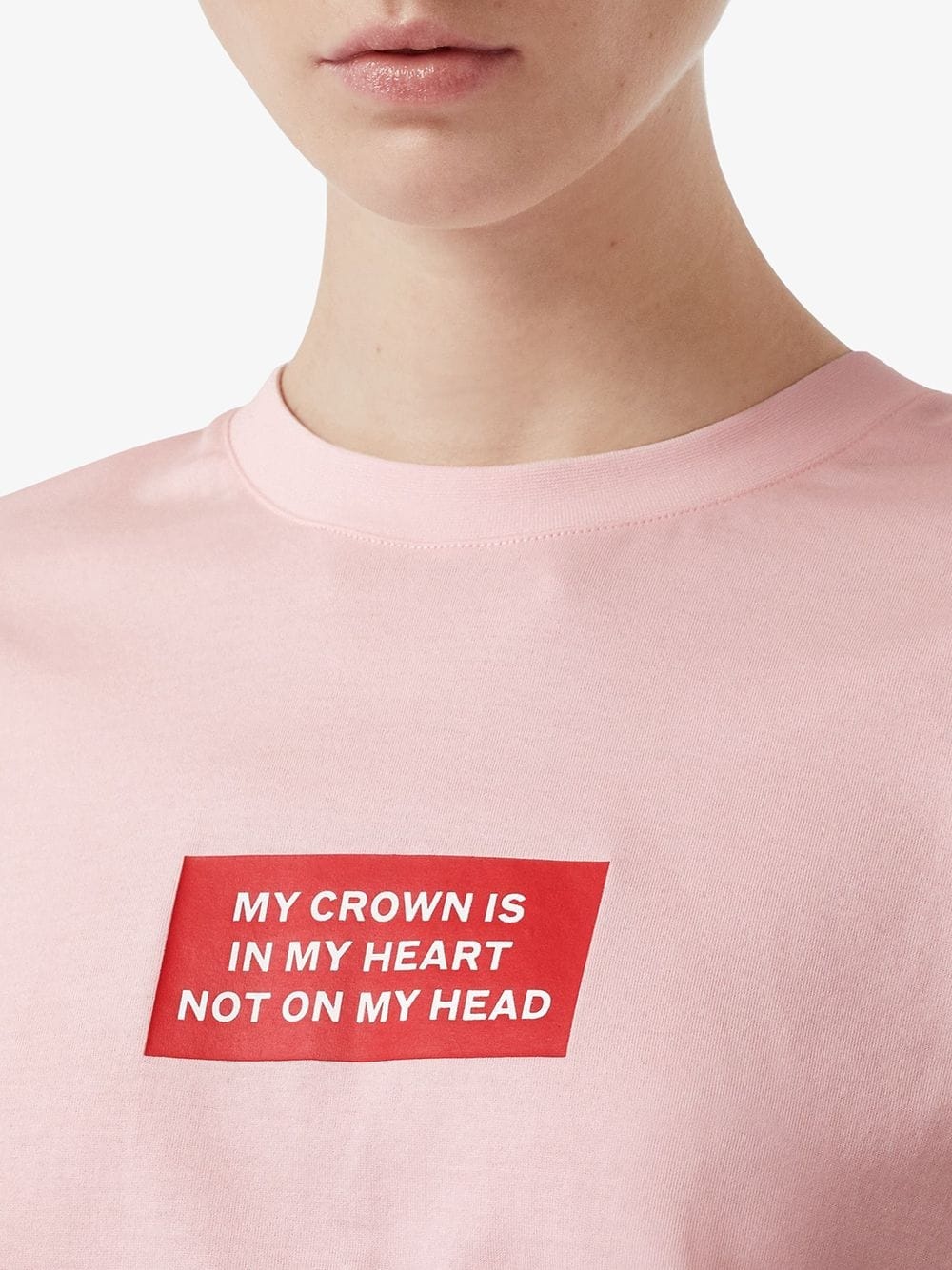 Burberry Montage Printed T-shirt In Pink