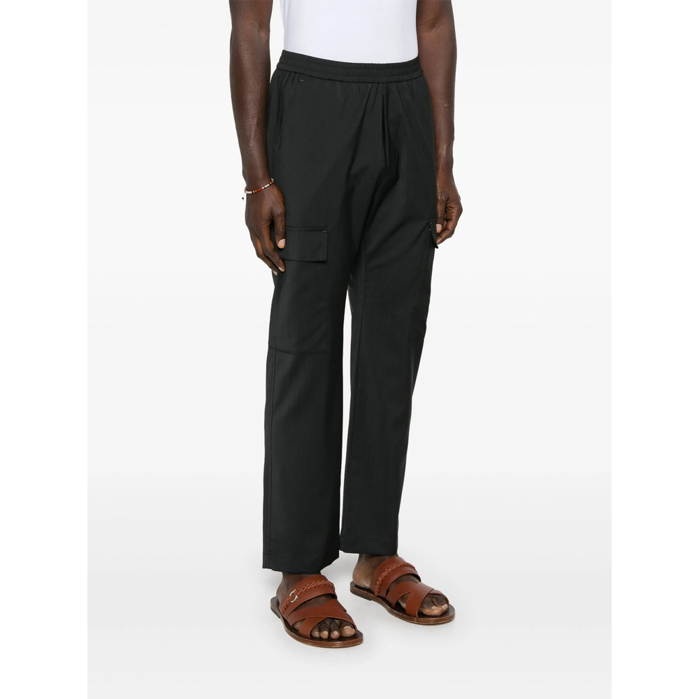 Shop Barena Venezia Elastic Waist Casual Pants In Black