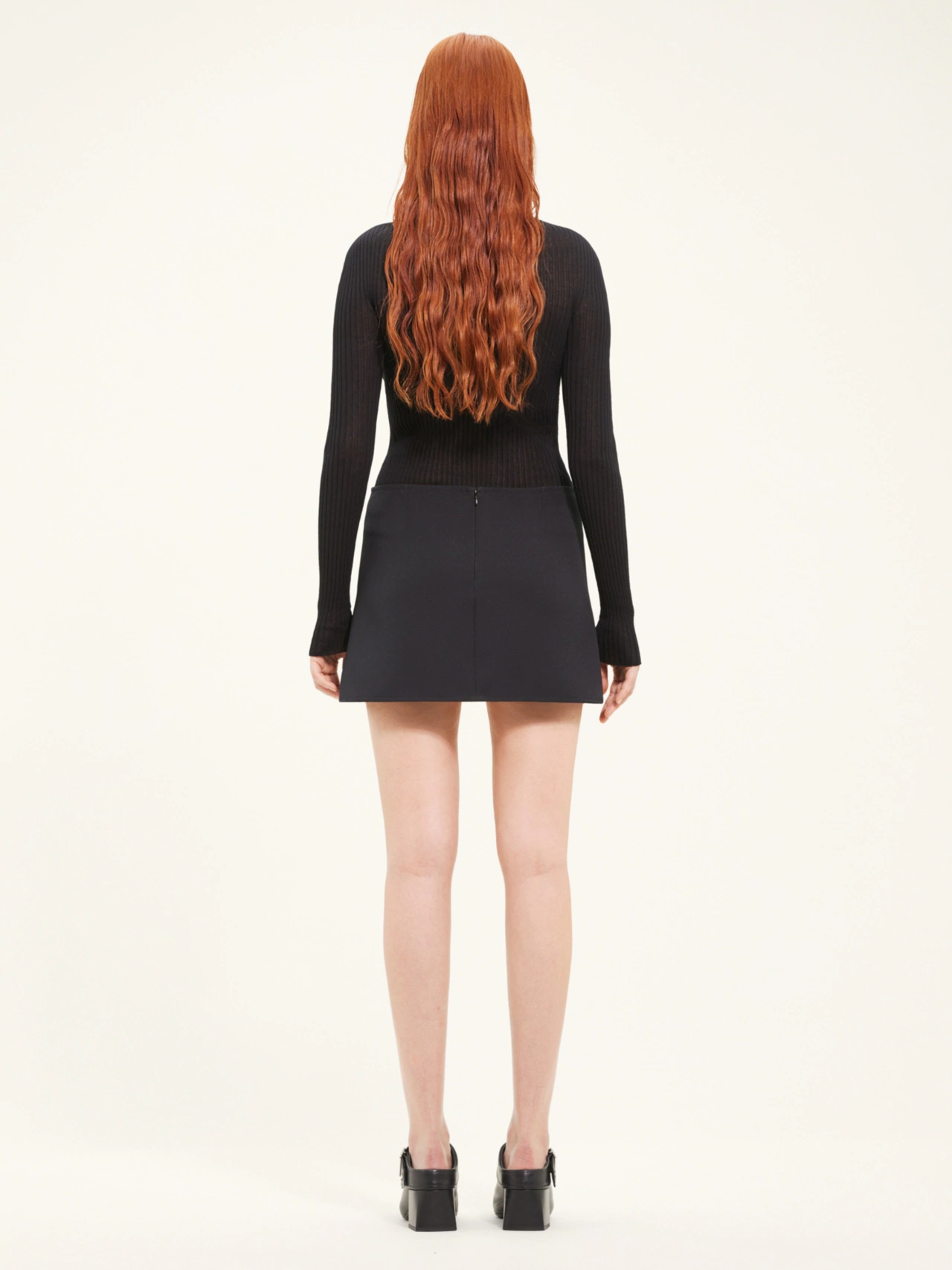 Courrèges Ellipse Buckled Mini Skirt - Women's - Polyester/acetate In Black