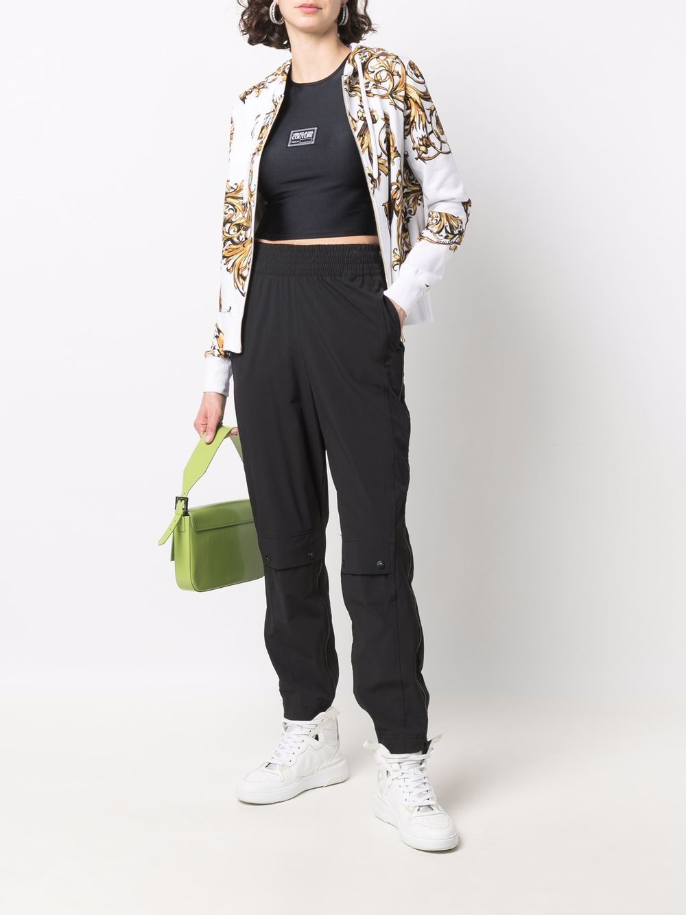 Versace Jeans Baroque Pattern-print Track Jacket In White