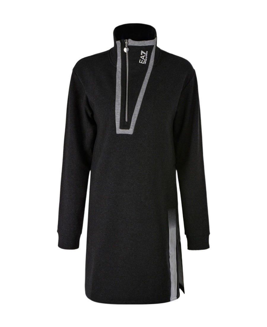 EA7 LONG-SLEEVED SLIT DRESS