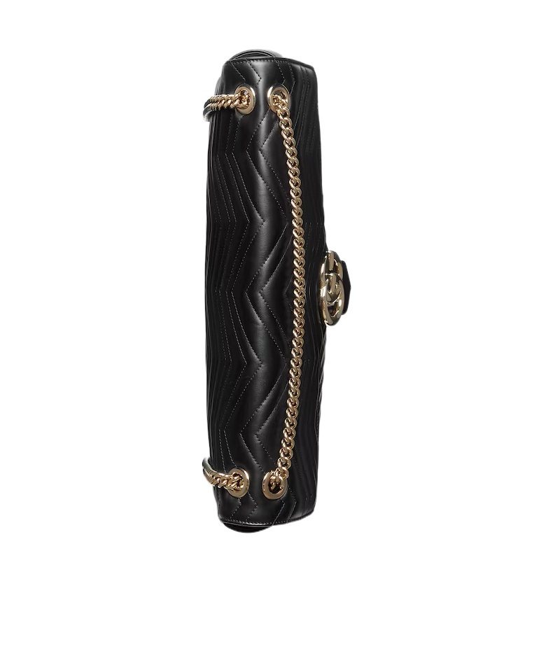 Gucci Large Marmont Quilted Shoulder Bag In Black