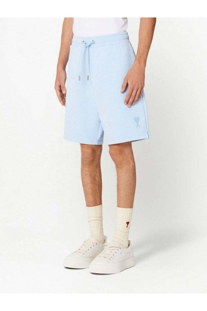 AMI ALEXANDRE MATTIUSSI EMBROIDERED-LOGO TRACK SHORTS