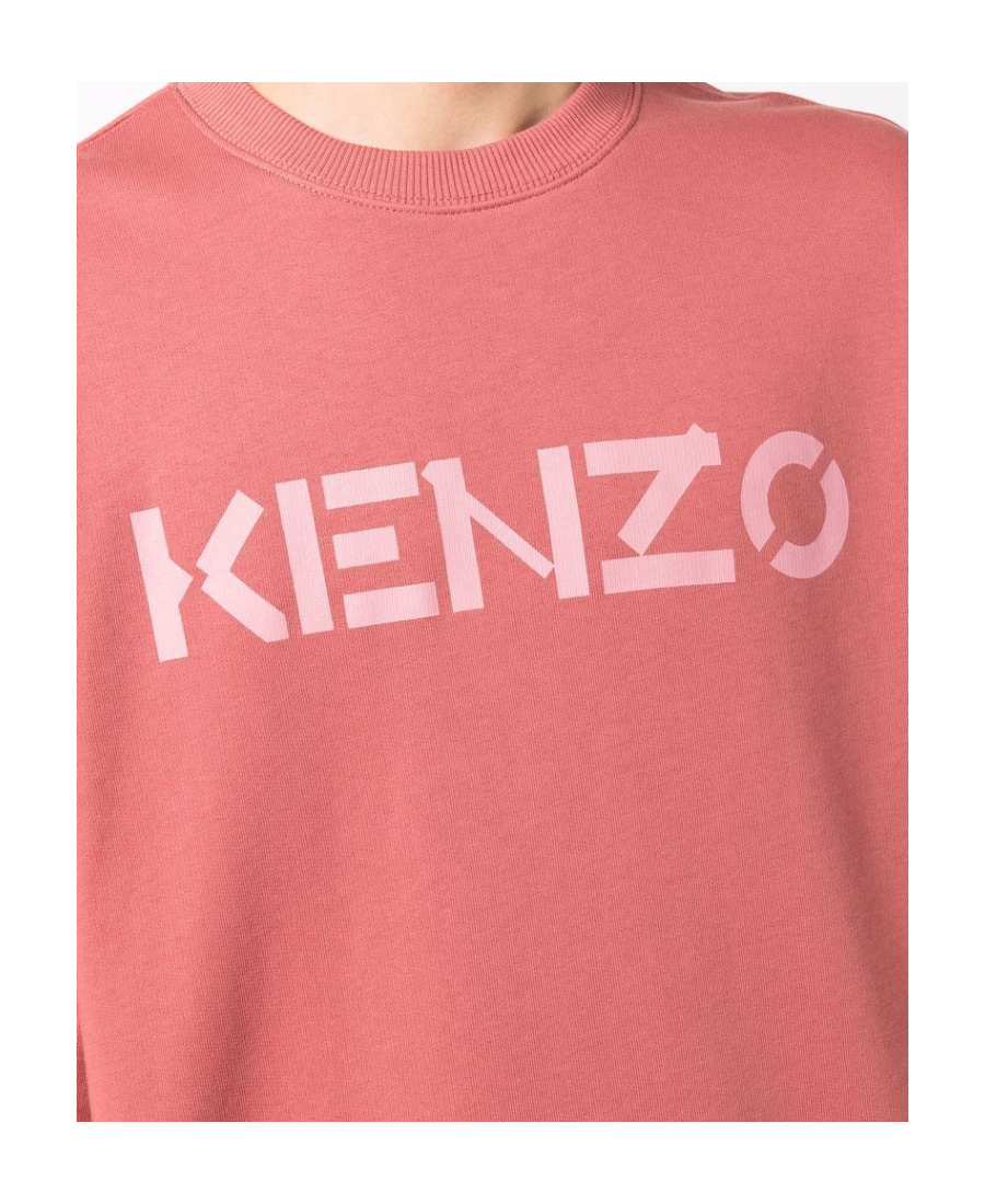 Kenzo Logo-print Cotton Sweatshirt In Brown