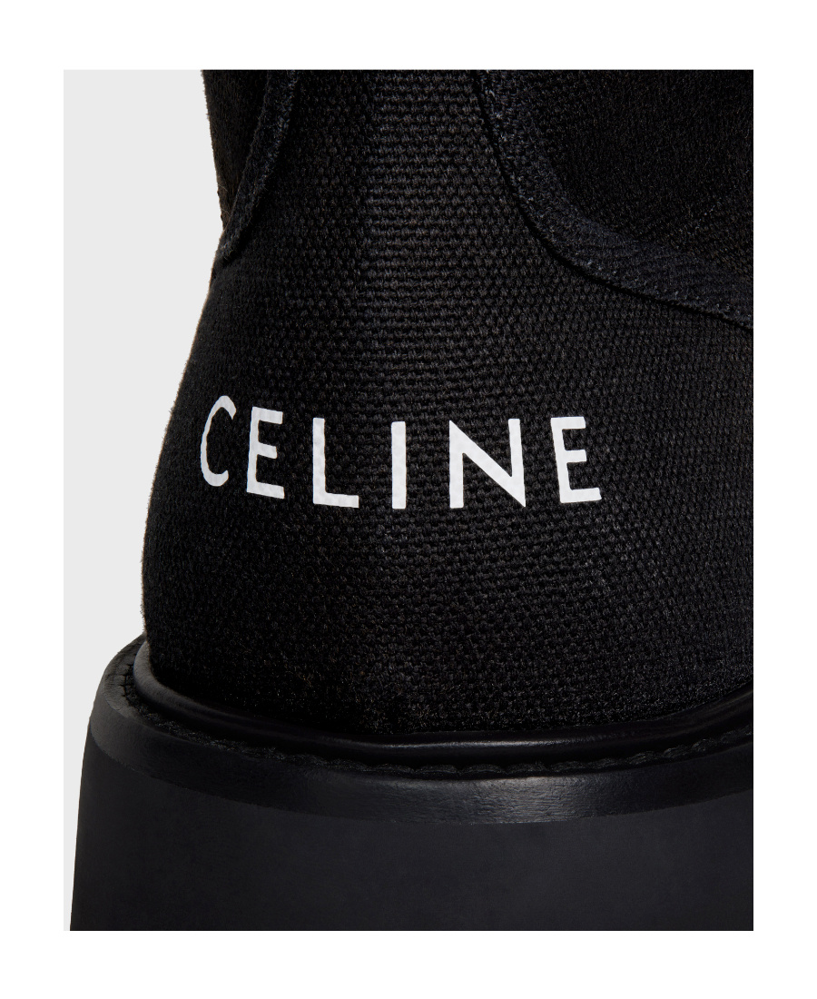 Celine Lace Up Short Boots In Black