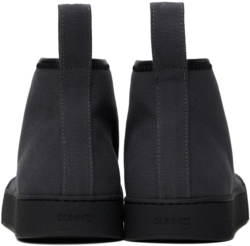 Sunnei Lace Up High Upper Board Shoes In Black