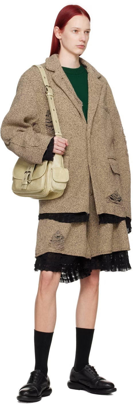 Ader Error Varto Lapel Blazer In Brown