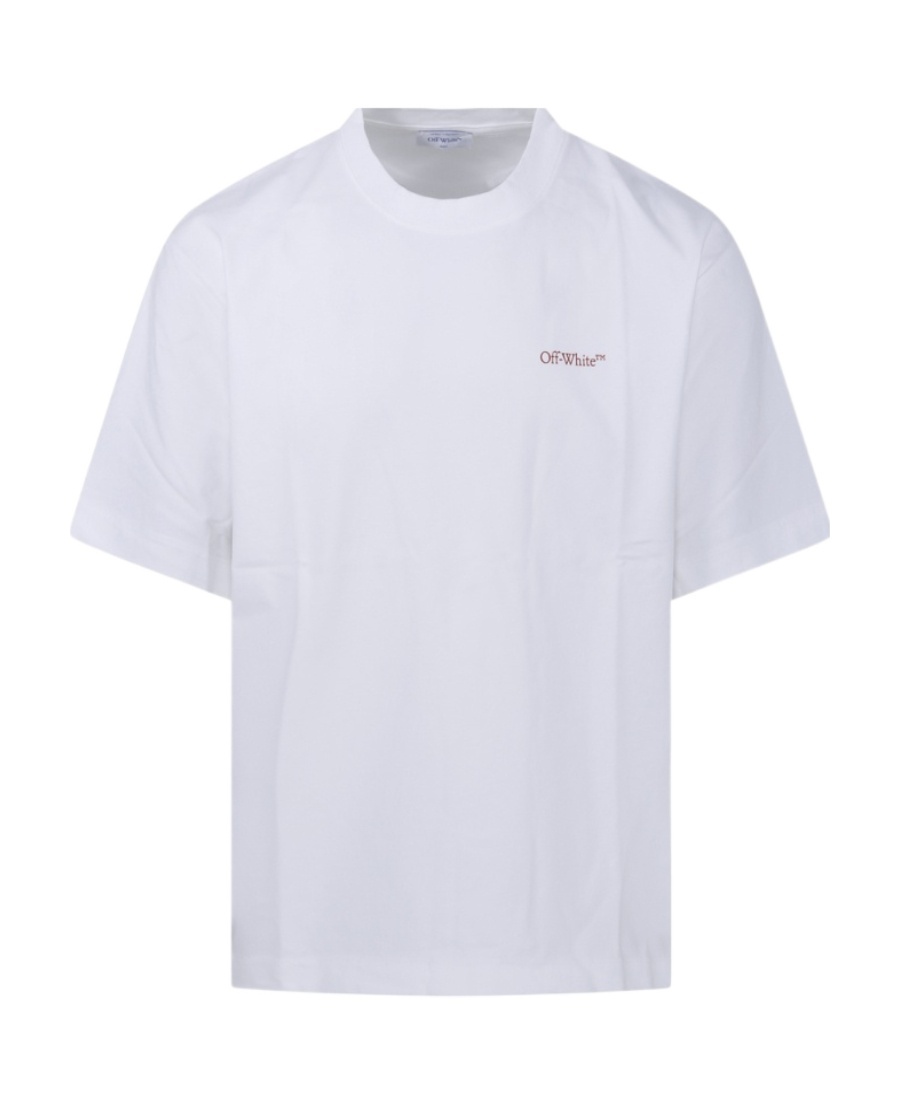 Off-white Back Arrow Printing Round Neck Short Sleeve White In White