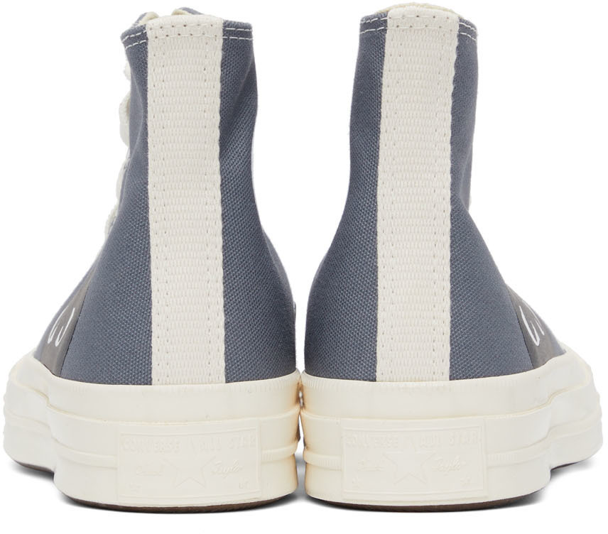 Comme Des Garçons Play Gray Converse Edition Half Heart Chuck 70 Sneakers In Gray