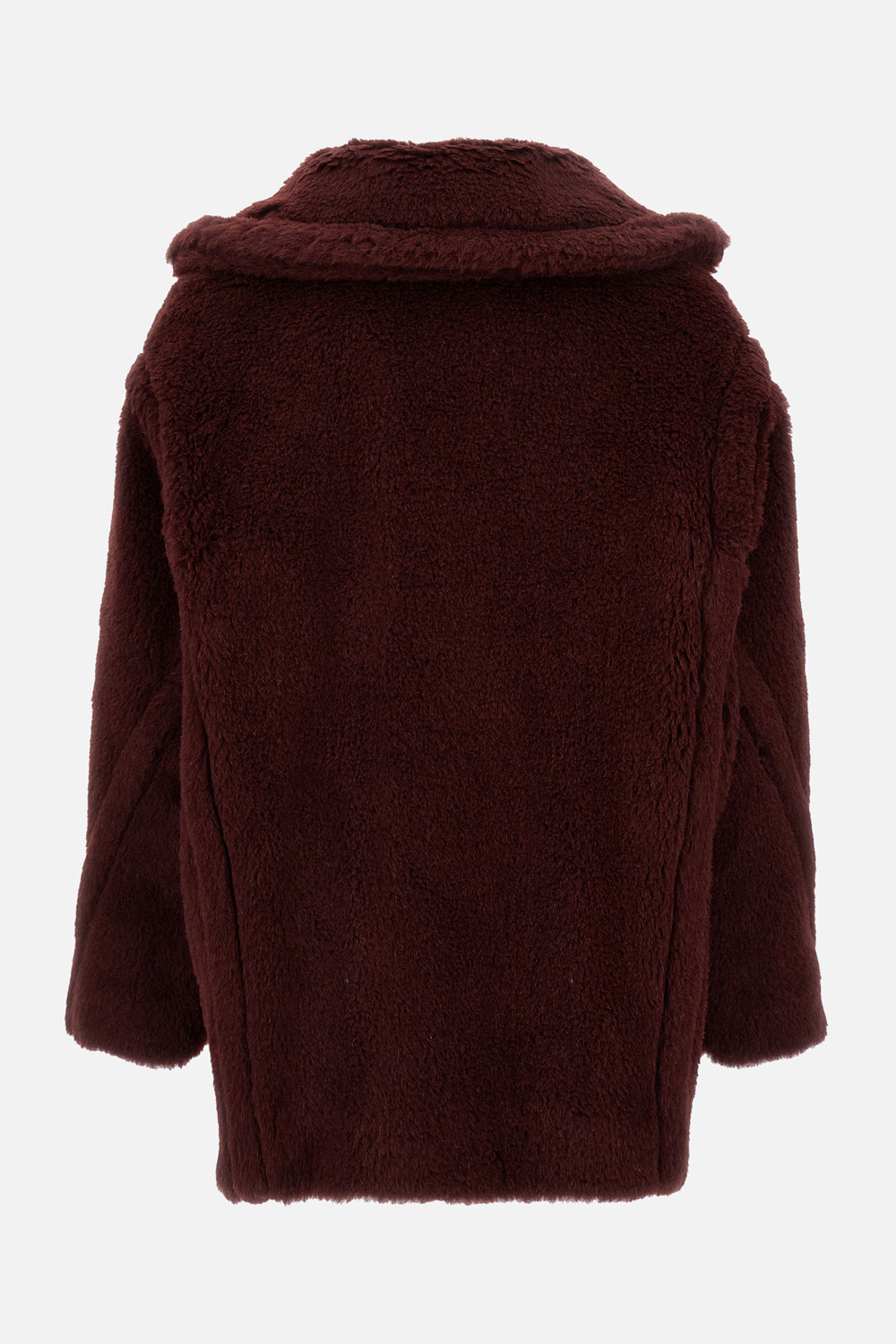 Max Mara Cherry Tedgirl Teddy Bear Icon Coat Coat In Burgundy