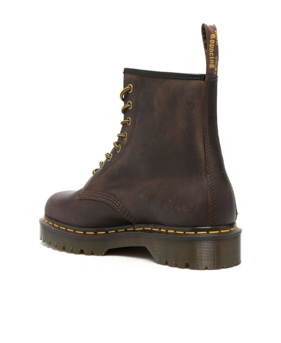 Dr. Martens Logo Lace Up Boots In Black