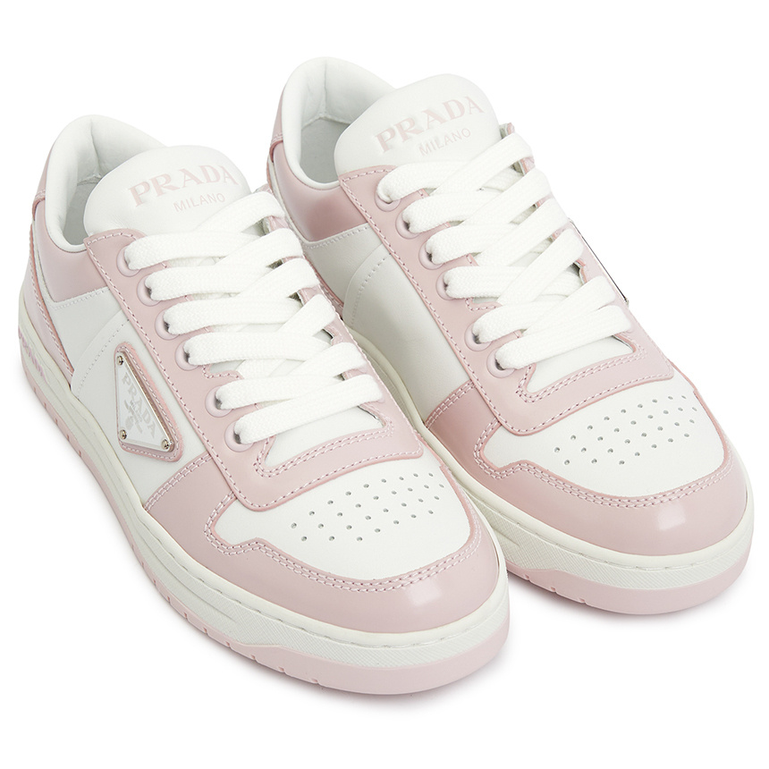 Prada Logo Pasted Casual Sports Shoes In White
