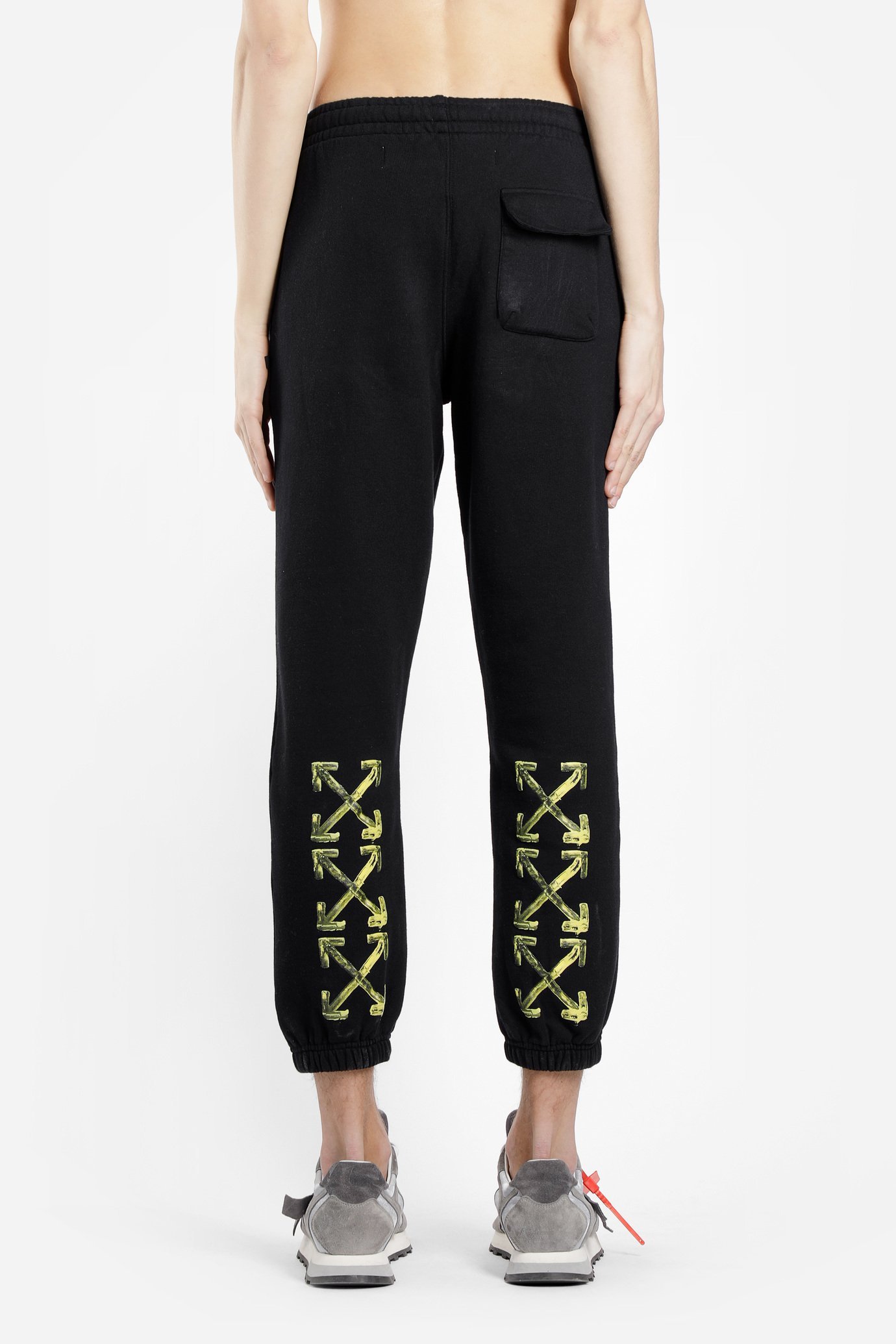 Off-white Logo Printed Sweatpants In Black