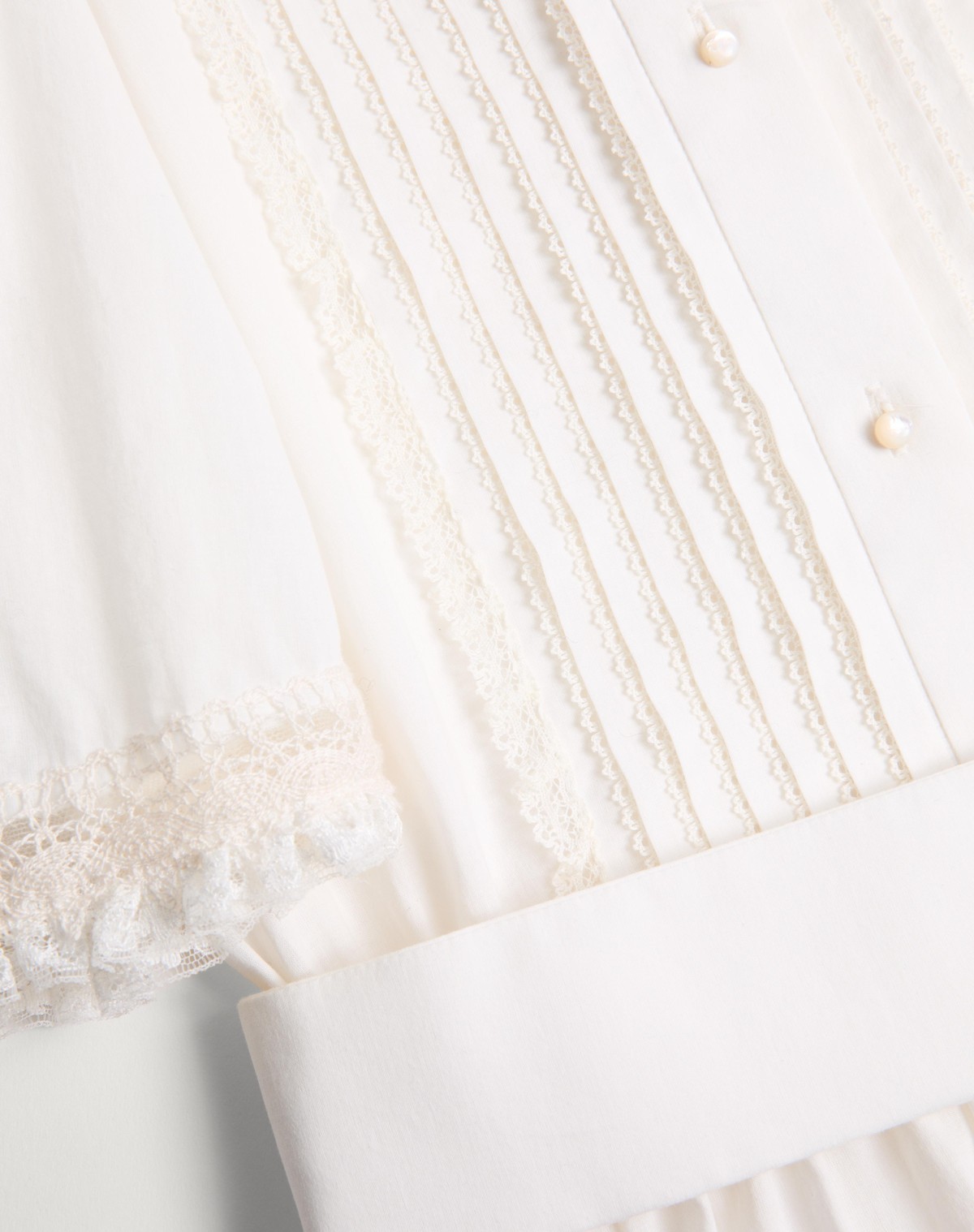 Valentino Cotton Belted Midi Dress In White