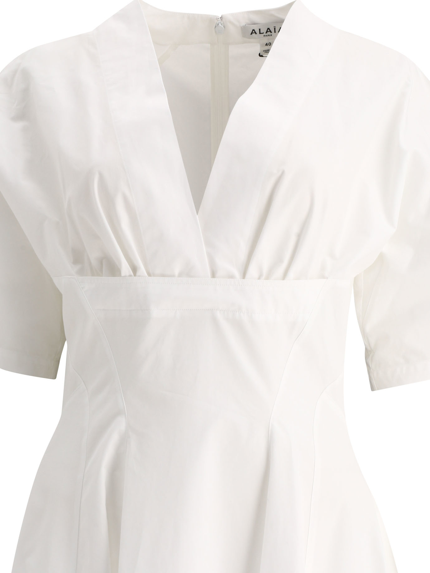 Alaïa Alaia Cotton Midi Dress Women In White