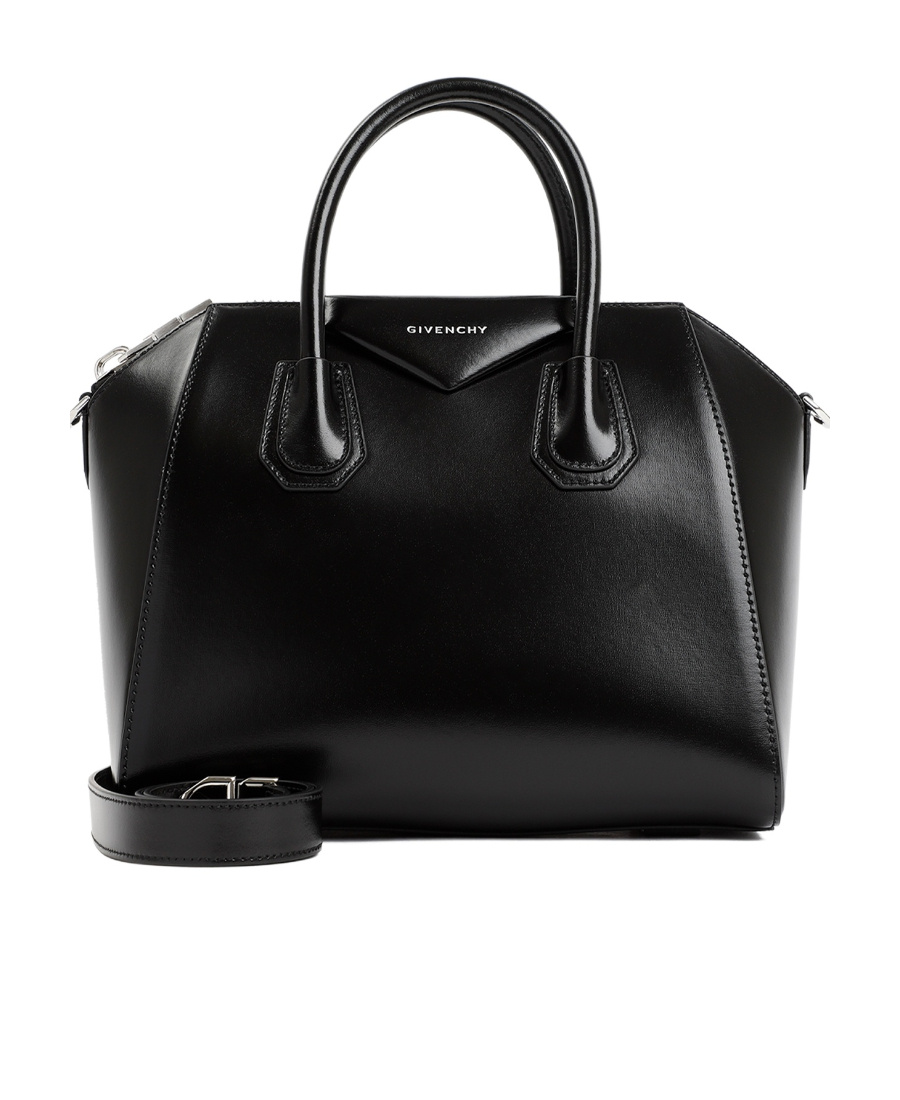 Givenchy Micro Antigona Shoulder Bag In Calf Leather In Black