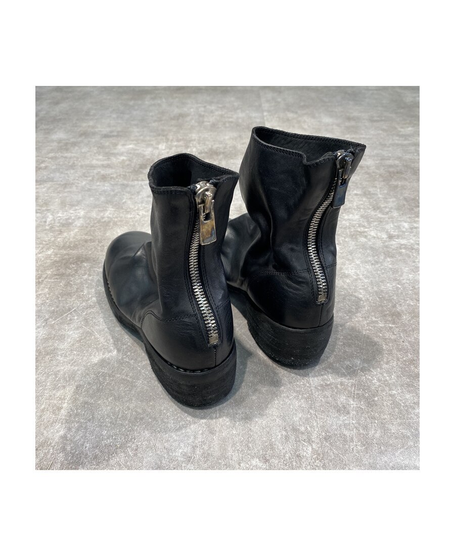 Guidi Soft Zipped Ankle Boots In Black