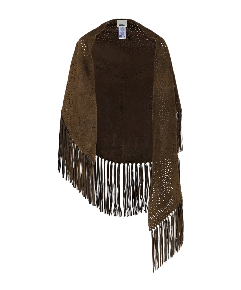 Isabel Marant Fringed Cloak In Black