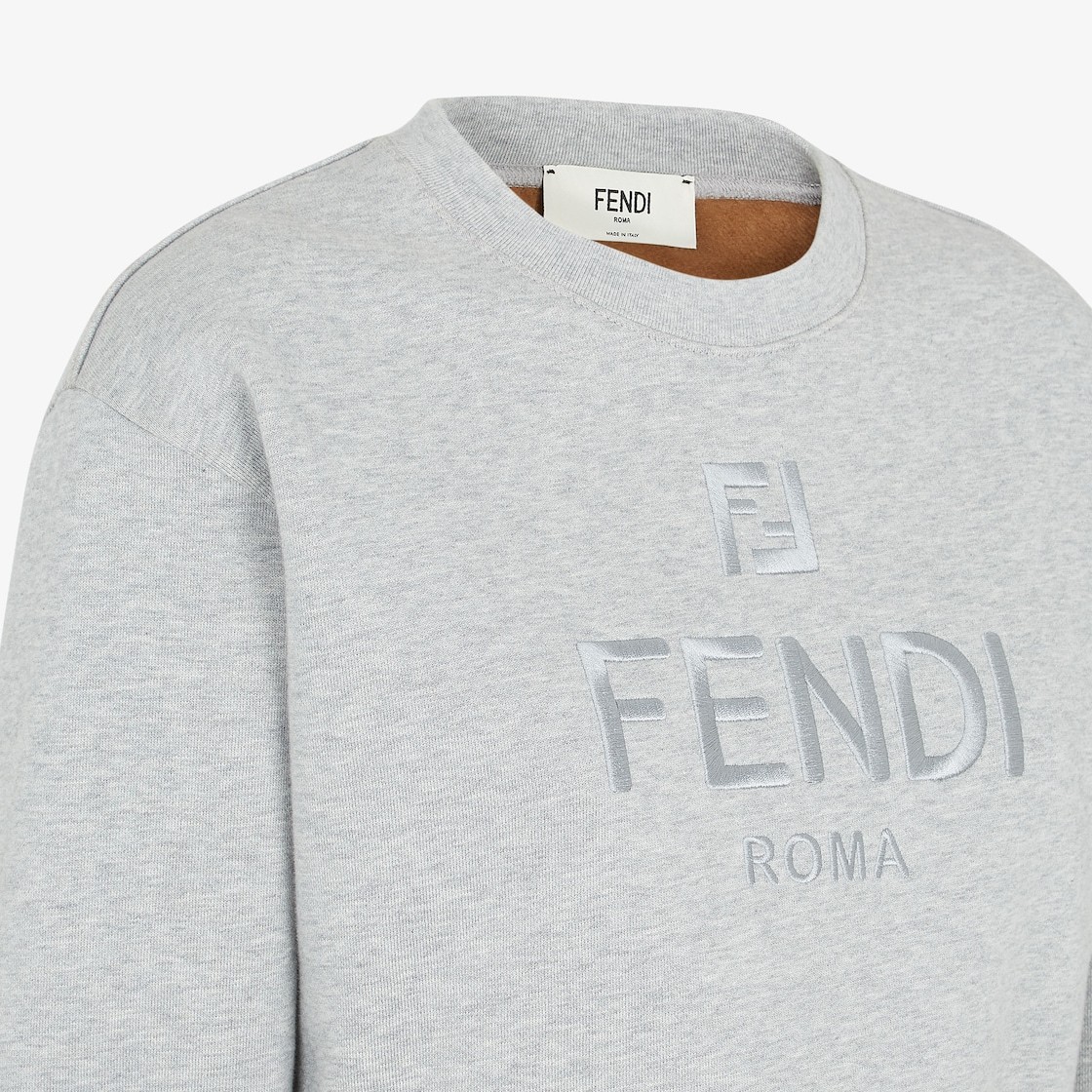 Fendi Crew-neck Sweatshirt Cropped In White