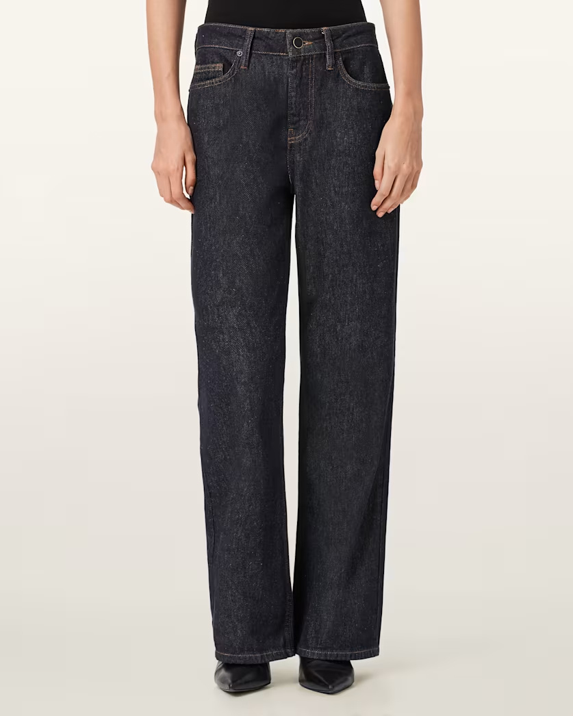 Allsaints Ember Flared Bootcut Jeans In Black