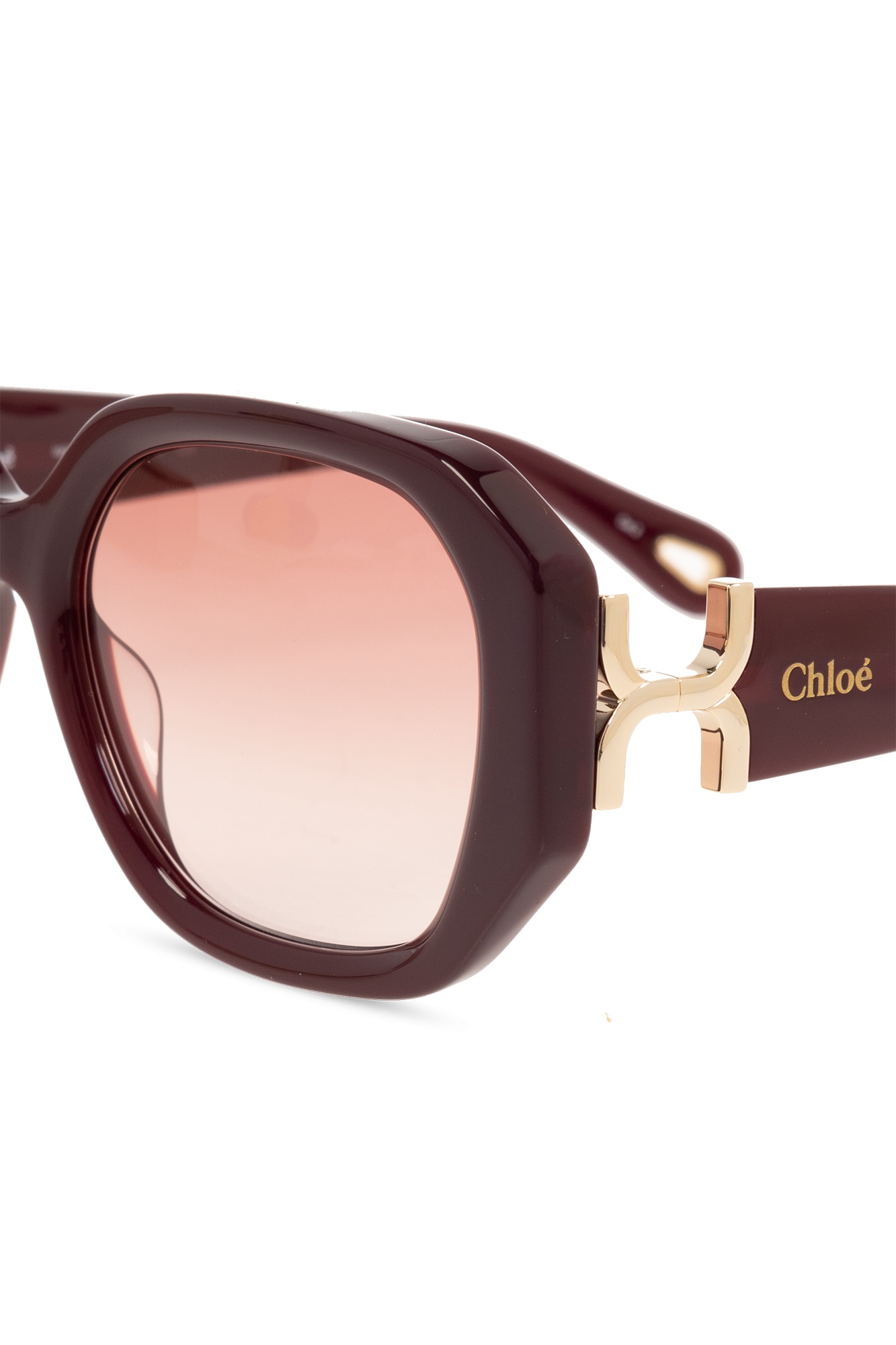 Chloé Eyewear Rectangular Frame Sunglasses In Pink