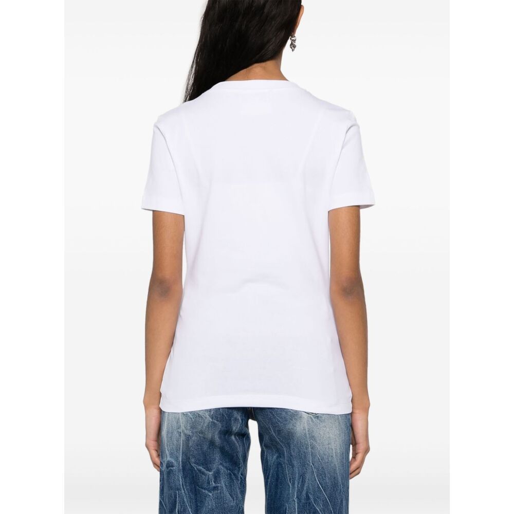 Versace Jeans Upside Down-logo Cotton T-shirt In White