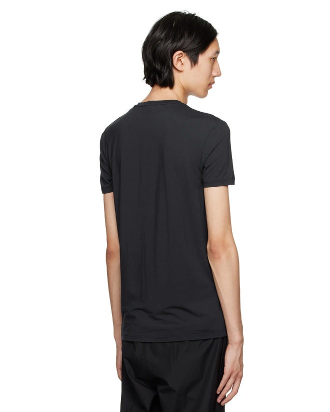 Shop Zegna Elastic Short-sleeved T-shirt In Black