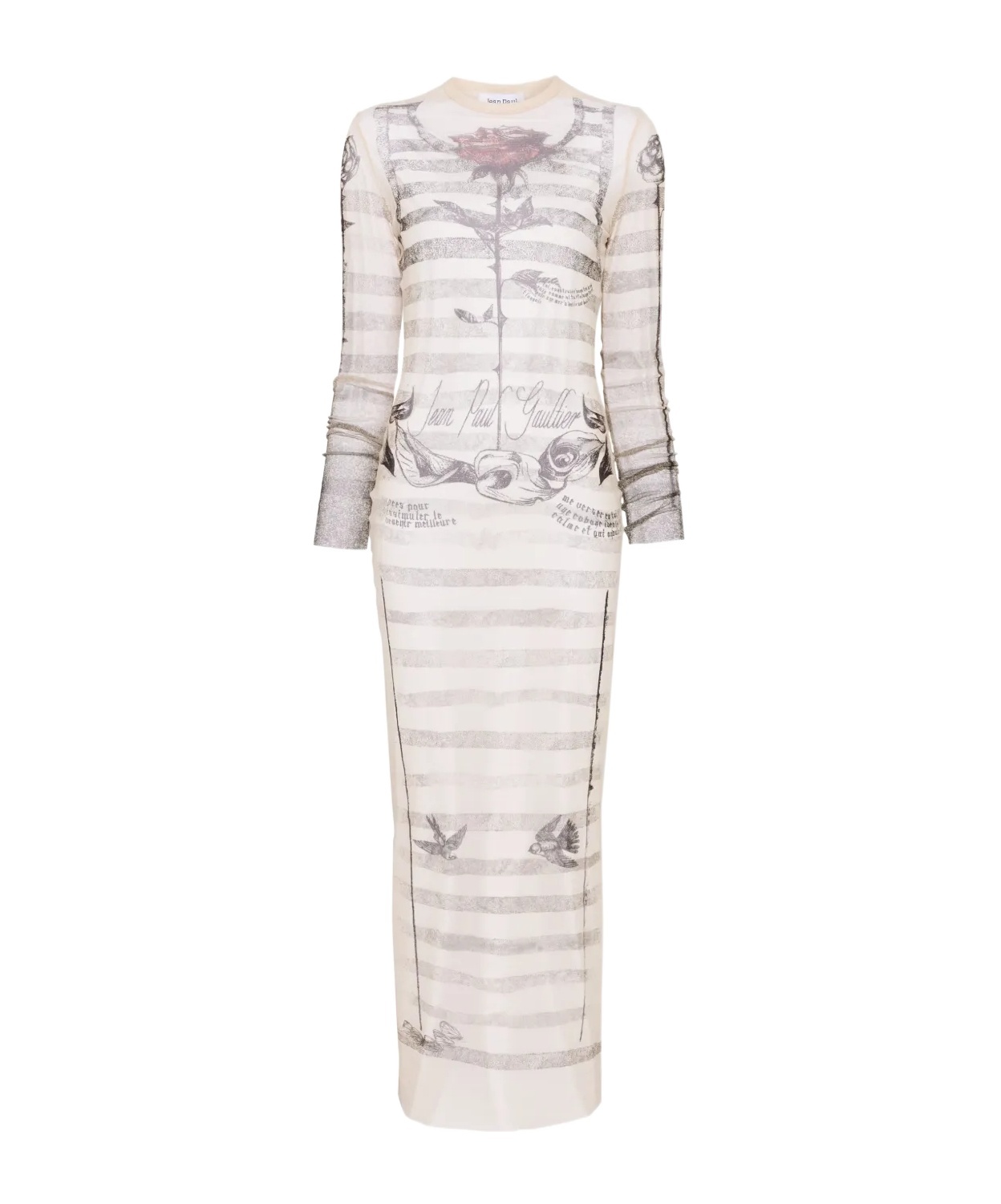 Jean Paul Gaultier Long-sleeved Dress In White