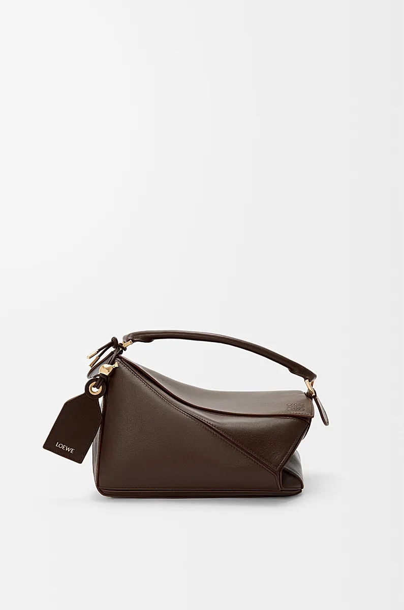 Loewe Small Puzzle Shoulder Bag In Brown