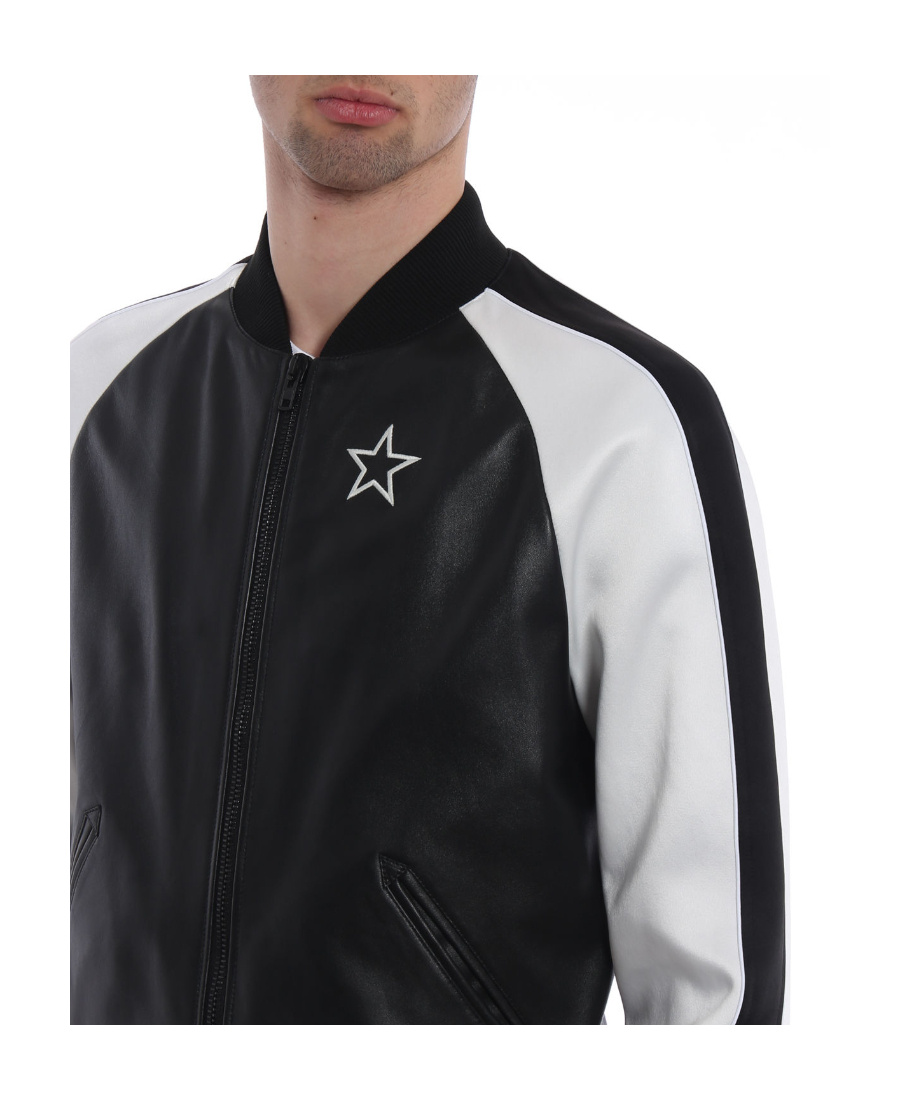 Givenchy Embroidery Star Pilot Jacket In Black