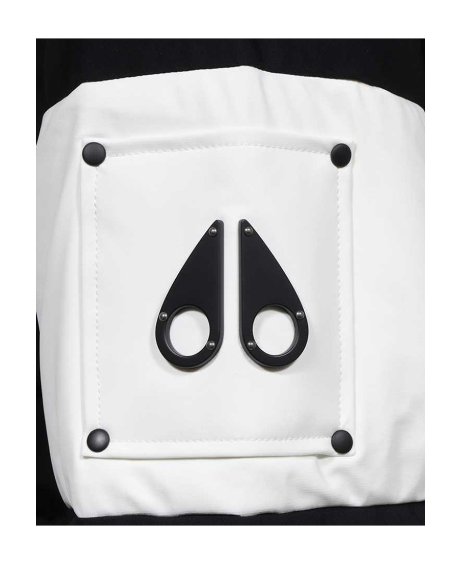 Moose Knuckles Logo Down Jacket In Black