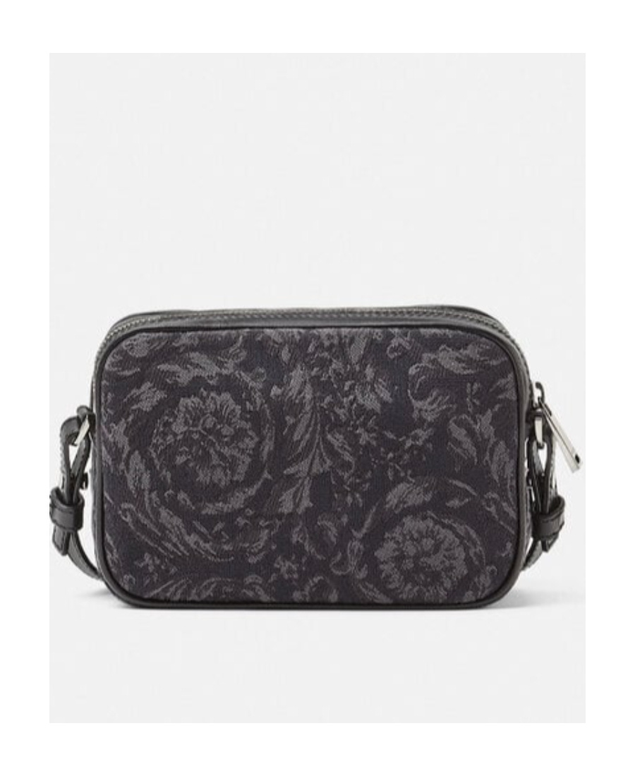 Versace Barocco Athena Messenger Bag In Black