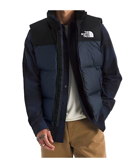 The North Face Quilted Zip-up Gilet In Blue