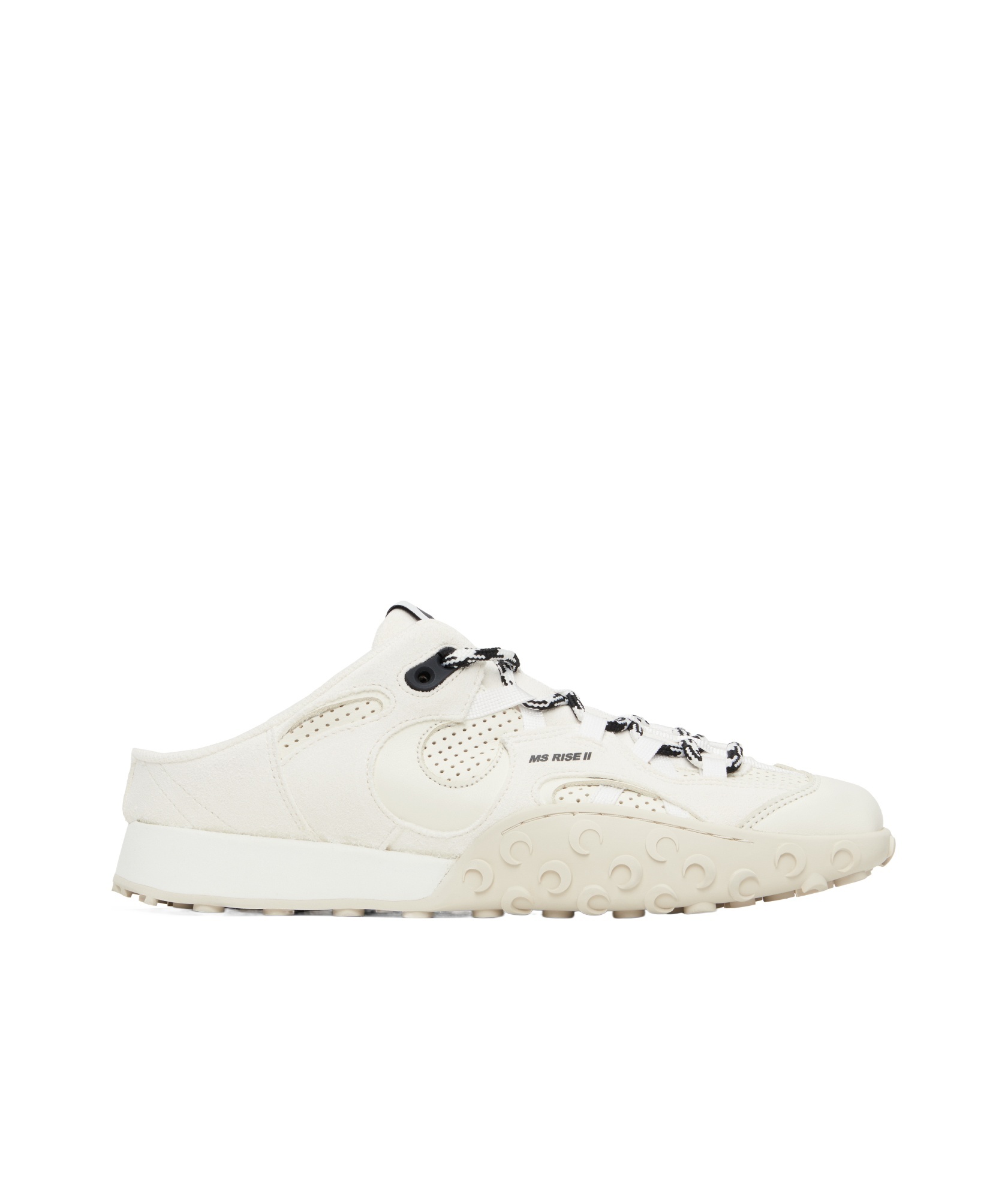 Marine Serre White Suede Leather Ms Rise Tyko Mules