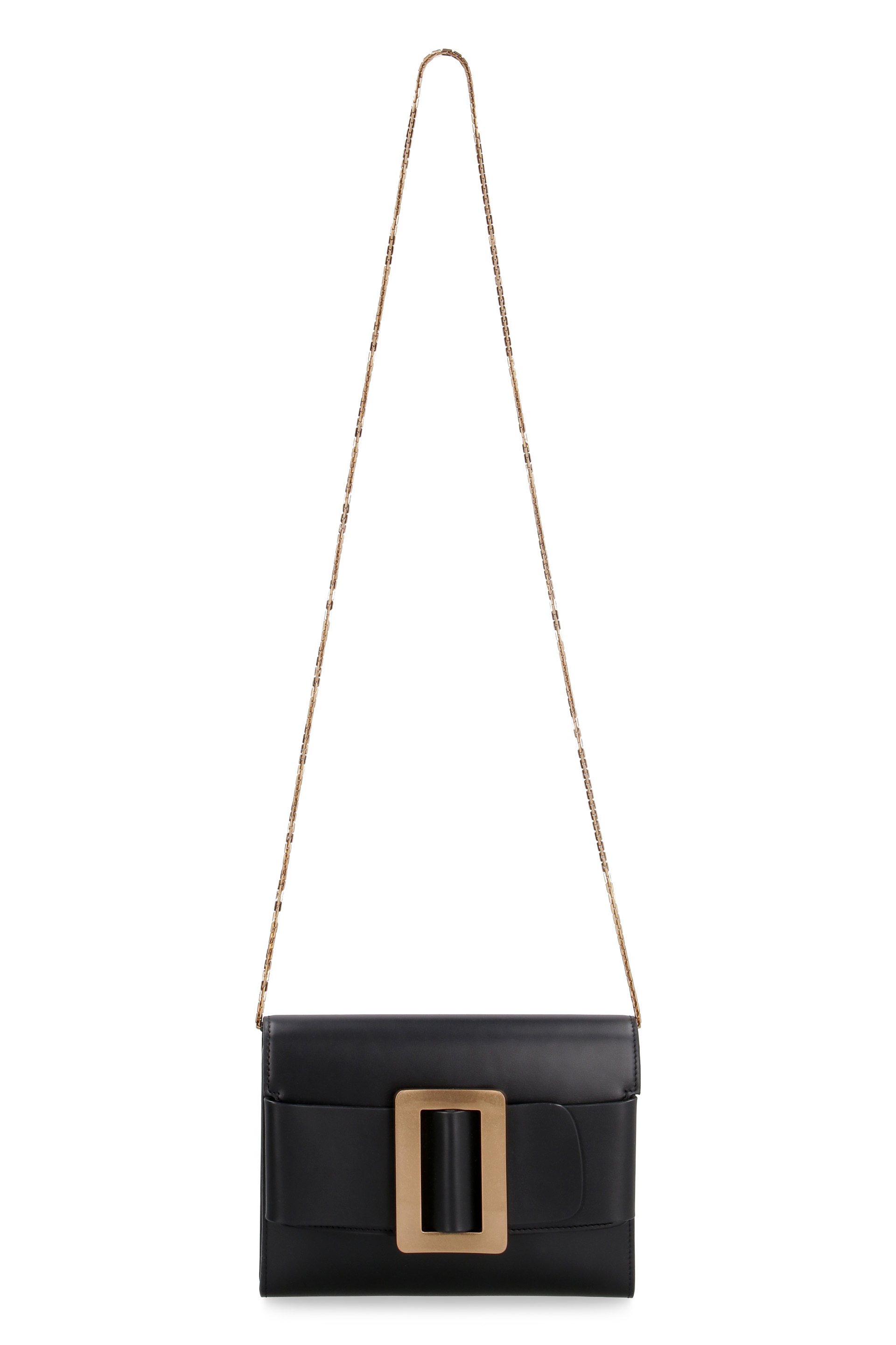 Boyy Buckle Travel Case Leather Crossbody Bag In Black