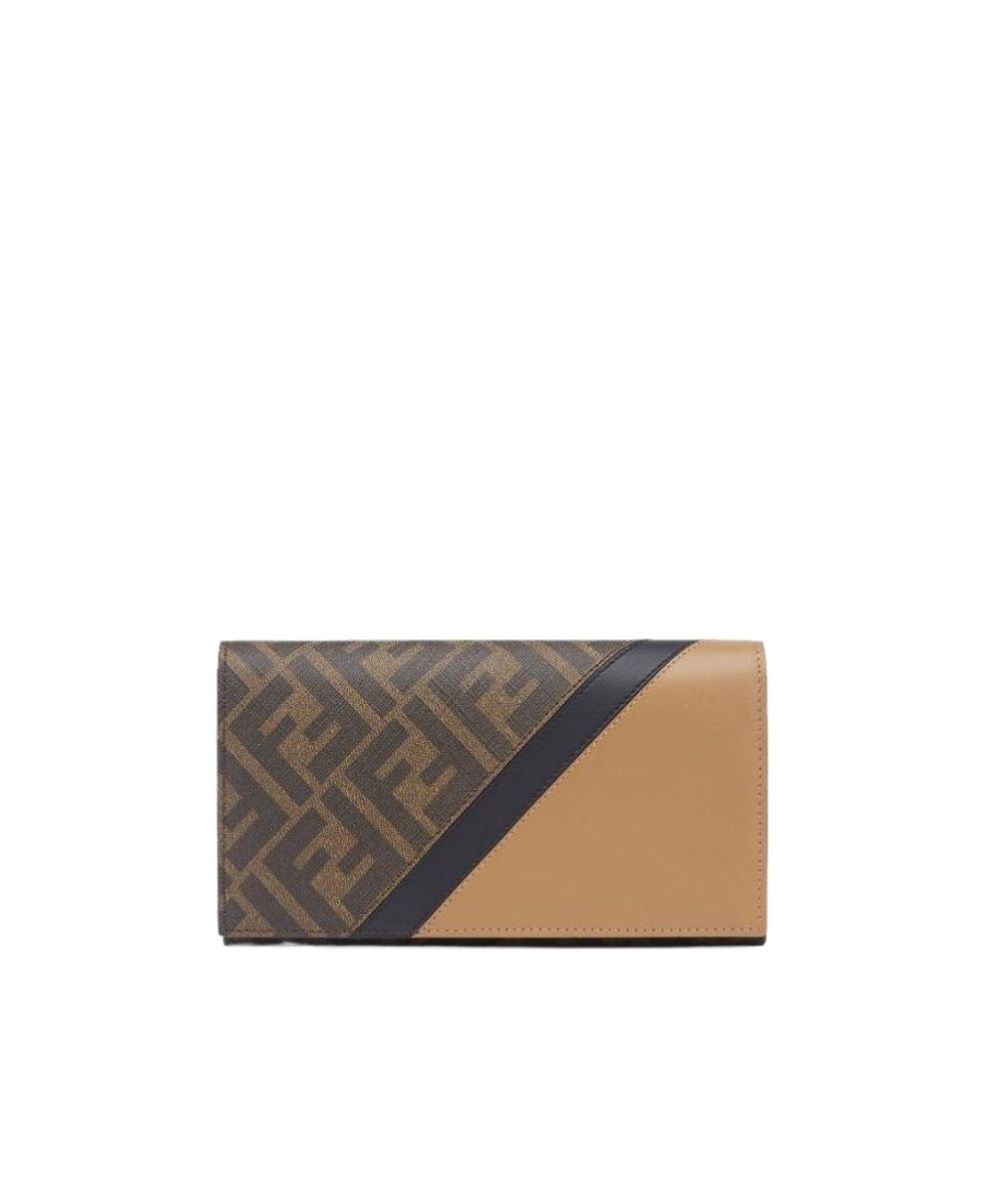Fendi Continental Bi-fold Wallet In Brown